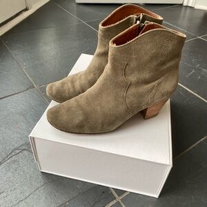 Isabel Marant Taupe Suede Dicker Ankle Boots